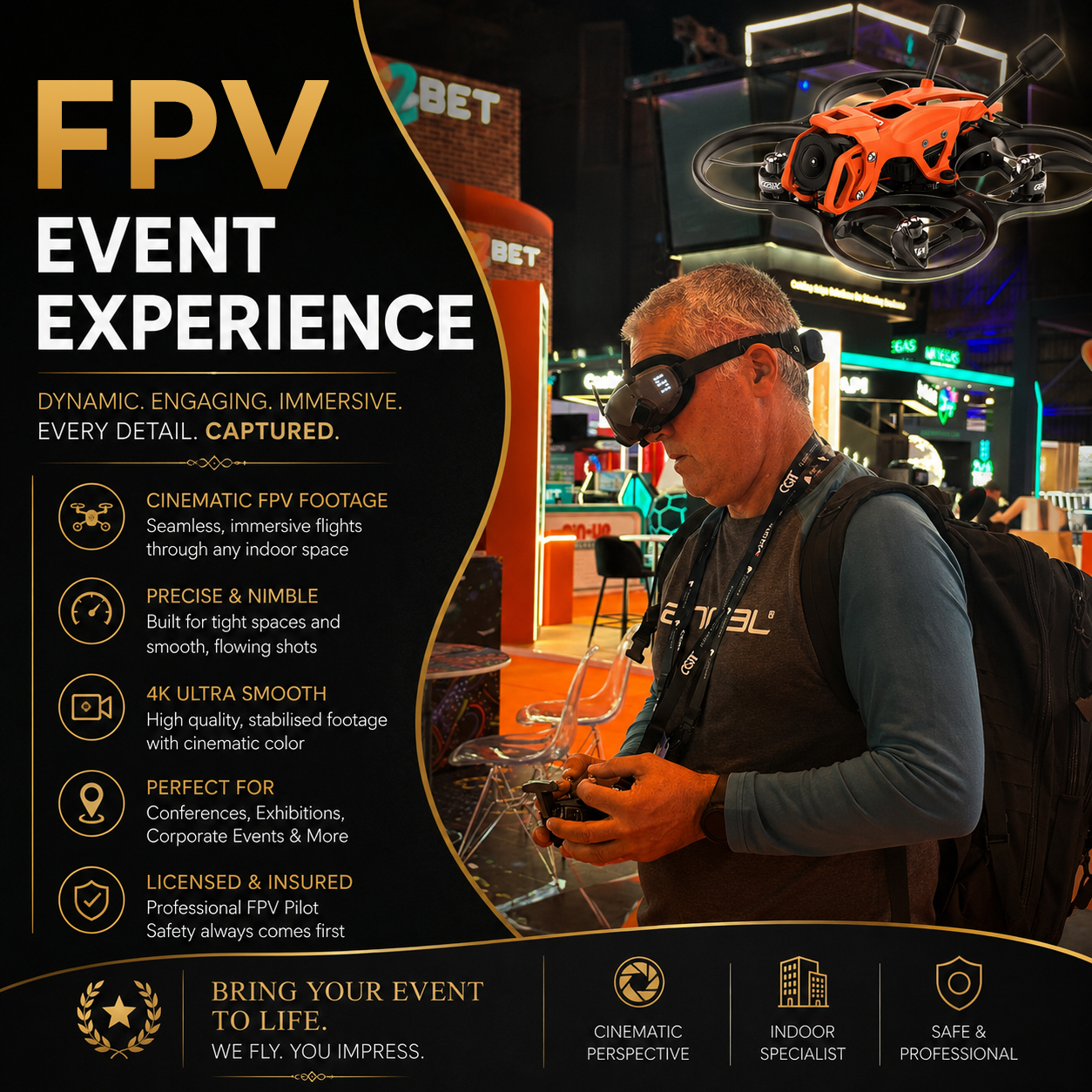 Full-Day FPV Drone Videography Service